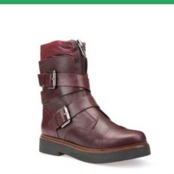 Geox Respira Leather Moto Boots - Picture 2 of 7